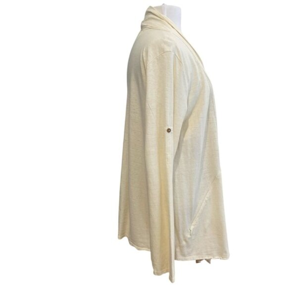 Royal Robbins sweater cardigan wrap hemp and organic cotton cream neutral medium - Picture 5 of 14